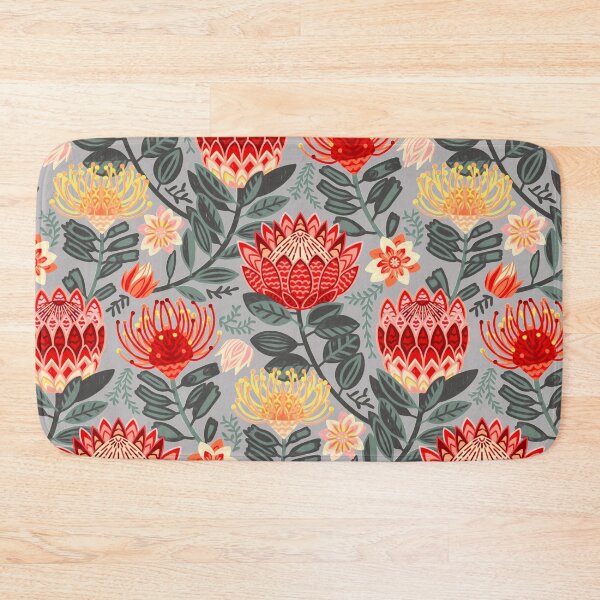 Item preview, Protea Chintz on Grey designed and sold by TigaTiga.