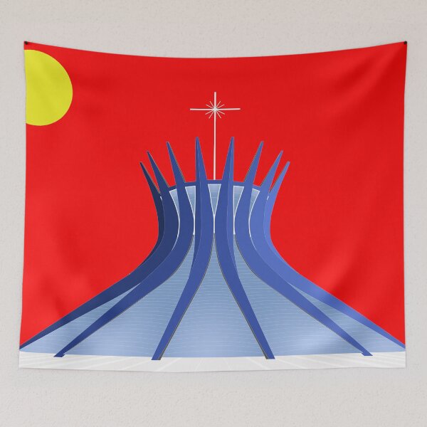Item preview, Cathedral of Brasília Print, Brutalist Print, Brazil, Oscar Niemeyer , Print, Church, Illustration, Brutalist Architecture, Architecture Print, Socialist designed and sold by sketchingarchi.