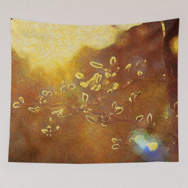 Item preview, Evening sunshine on Pussy Willow by heidiannemorris © designed and sold by FOLK ART FUSION by heidiannemorris.
