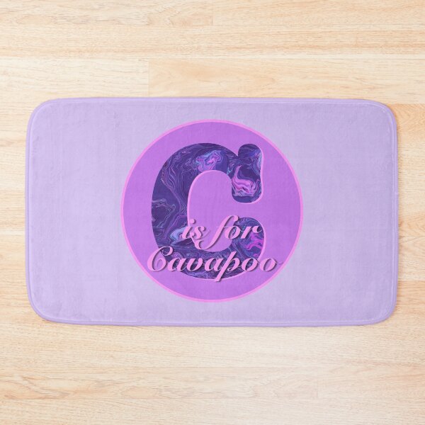 Item preview, Purple letter ‘C is for Cavapoo’ dog breed monogram  designed and sold by AMSonArt.