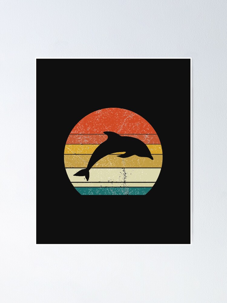 Vintage Dolphins Marine Animals and Mammals Poster - retro gifts