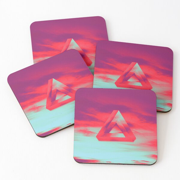 Item preview, Abstract penrose triangle with beautiful cloud colors designed and sold by illlustreation.