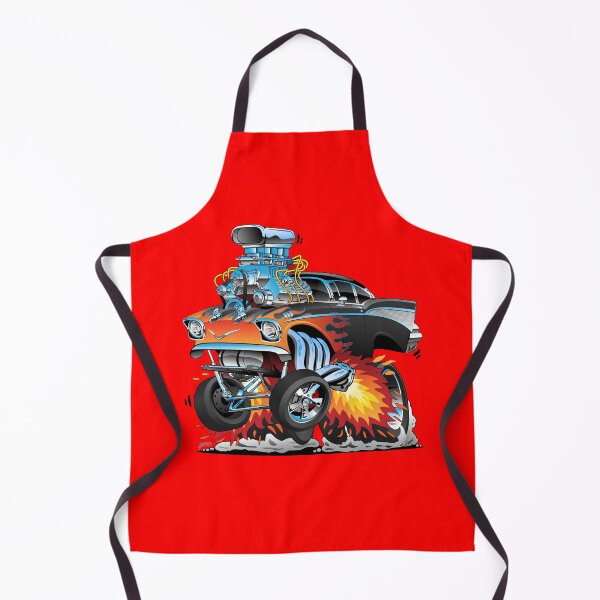 Item preview, Classic hot rod 57 gasser drag racing muscle car cartoon designed and sold by hobrath.