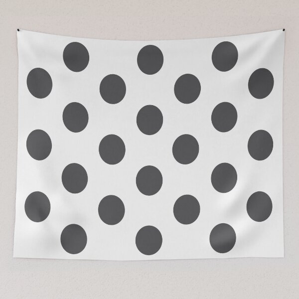 Item preview, Large CHARCOAL GREY and WHITE POLKA DOTS designed and sold by RachelMacht.