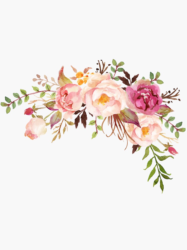 Sticker mural - Arrangement floral rose