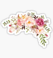 Romantic Watercolor Flower Bouquet Sticker