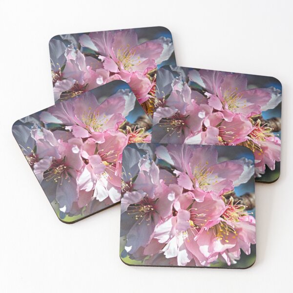 Item preview, Pink Almond Blossoms Branch Sakura Floral Macro designed and sold by Anna Lemos.