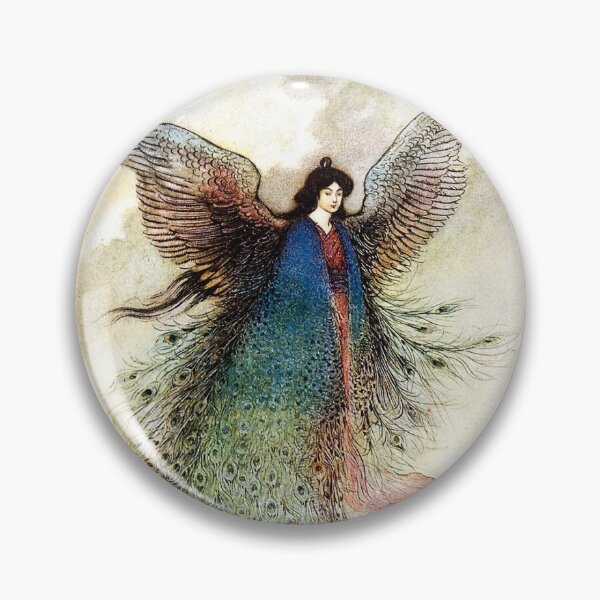 Artikelvorschau, Girl with Peacock feathers from India - Warwick Goble entworfen und verkauft von Vintage Designs +.