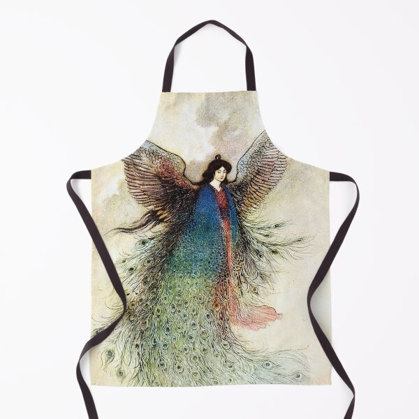 Item preview, Girl with Peacock feathers from India  - Warwick Goble designed and sold by Vintage Designs +.