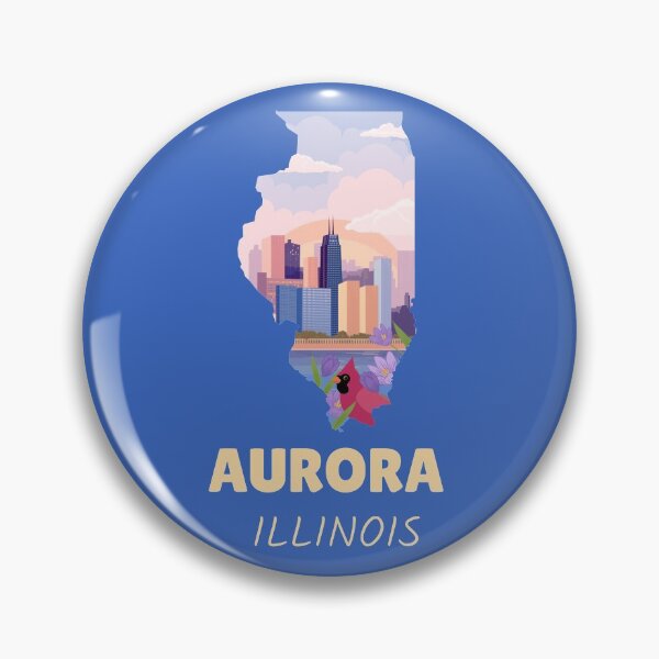 Artikelvorschau, Aurora Illinois Karte entworfen und verkauft von Taumaturgo.