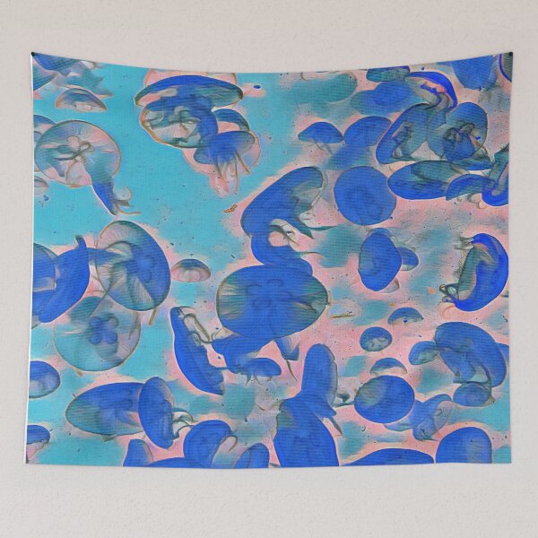 Item preview, GALATHI School of Jellyfish Blue - Fish designed and sold by Galathi Designs.