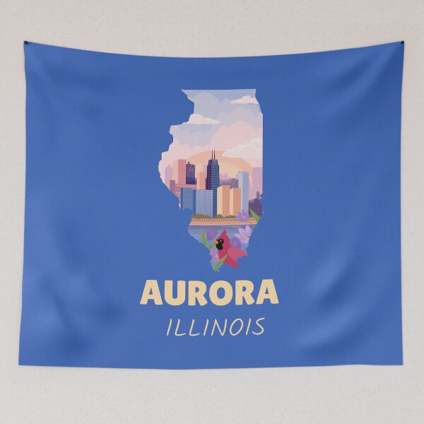 Item preview, Aurora Illinois Map designed and sold by Taumaturgo.