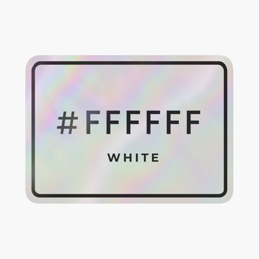 WHITE Hex Code Color #FFFFFF | Poster