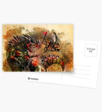 Manstodon versus the Swamp Tyrant Postcards