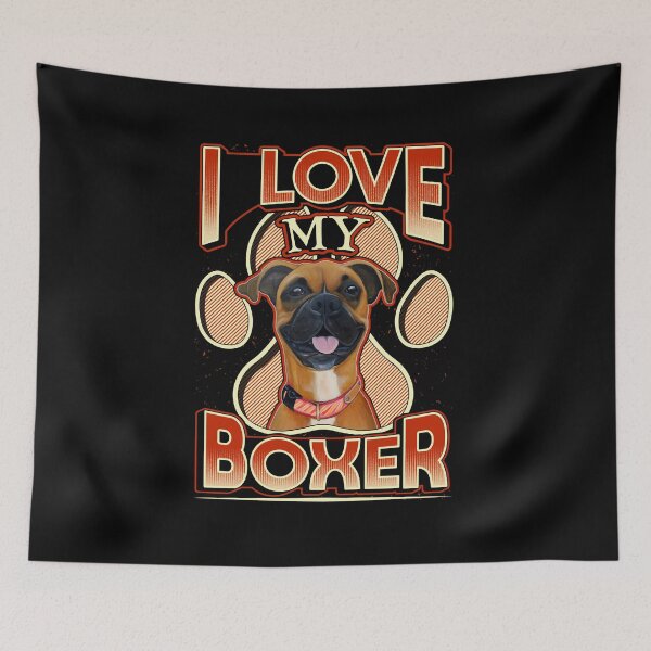 Item preview, I Love My Boxer Dog Breed Dog Lover Gift designed and sold by TTFMerch.