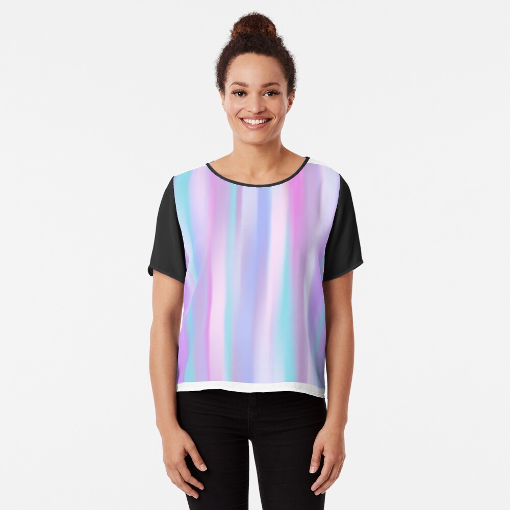 Pastel Stripes Chiffon Top