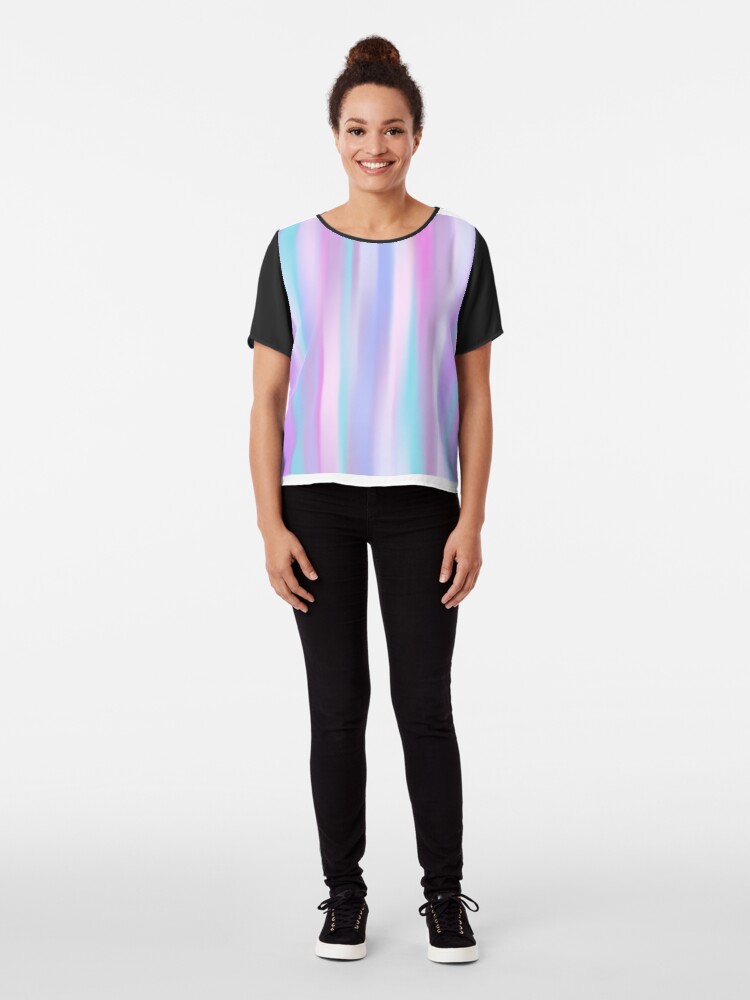 Alternate view of Pastel Stripes Chiffon Top