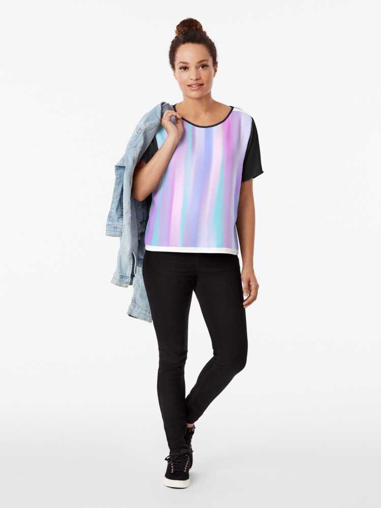 Alternate view of Pastel Stripes Chiffon Top