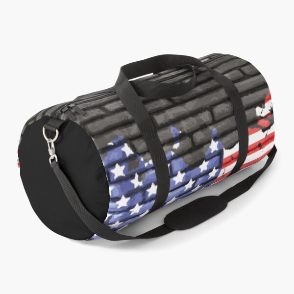 Grunged usa flag Duffle Bag