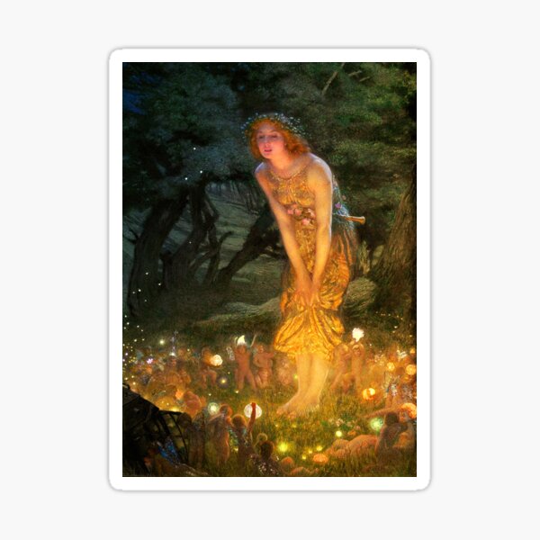 Midsummer eve - Edward Robert Hughes Sticker