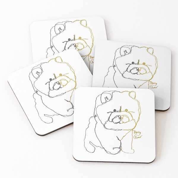 Item preview, Pom chow dog ambidextrous line drawing designed and sold by orangerinka.