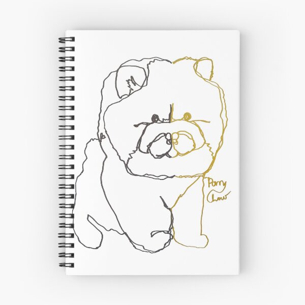 Item preview, Pom chow dog ambidextrous line drawing designed and sold by orangerinka.