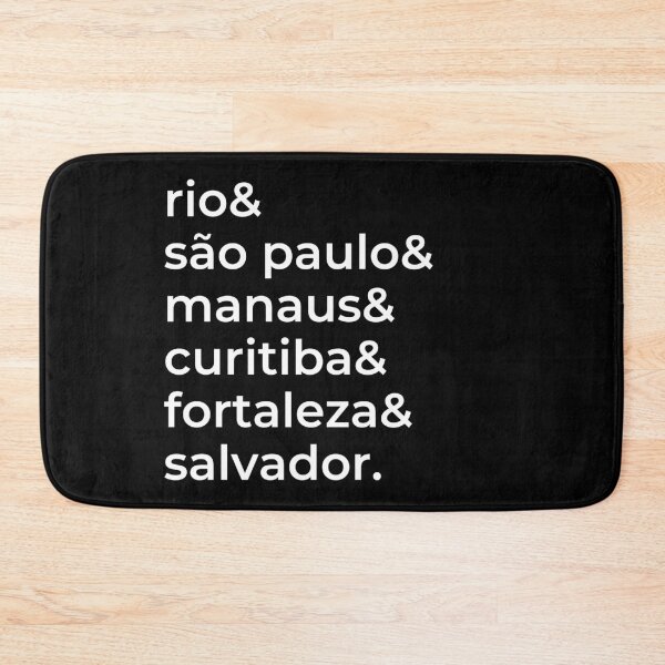 Item preview, Brazilian Cities - Rio de Janeiro & Sao Paulo & Manaus & Curitiba & Fortaleza & Salvador designed and sold by Hoiho Adventure Shirts.