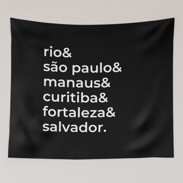 Item preview, Brazilian Cities - Rio de Janeiro & Sao Paulo & Manaus & Curitiba & Fortaleza & Salvador designed and sold by Hoiho Adventure Shirts.