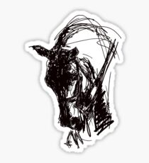 Dressage Horse Drawing Sticker