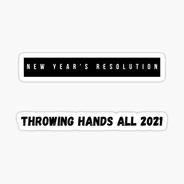 "Throwing Hands white tee" Sticker for Sale by dcoledkcamedia Redbubble
