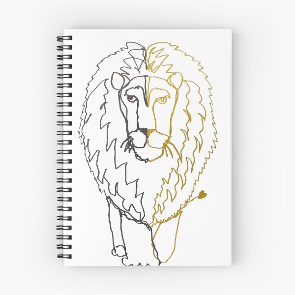 Item preview, Lion ambidextrous line drawing designed and sold by orangerinka.