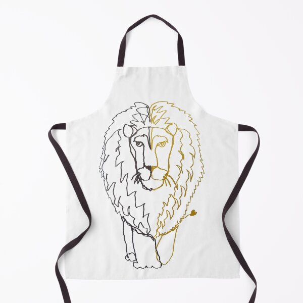 Item preview, Lion ambidextrous line drawing designed and sold by orangerinka.