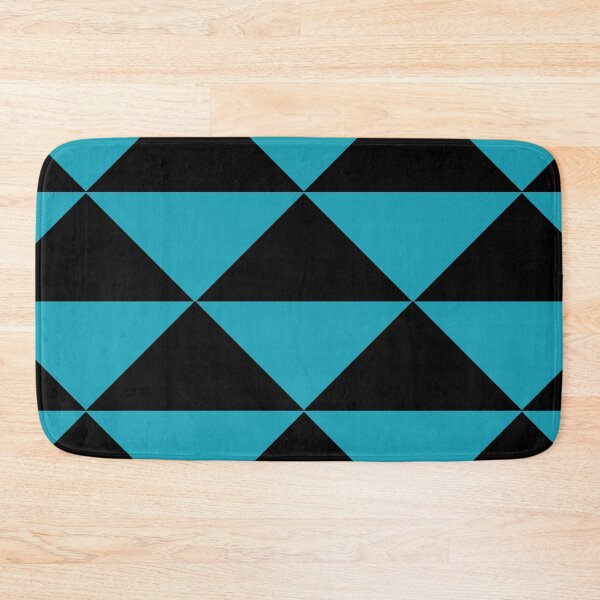 Item preview, Turquoise background with black geometric triangle pattern designed and sold by Brontorino.