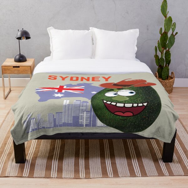 Artikelvorschau,   Scared Angry Avocado Reisen um die Welt - Australien - Vegan Vegetarian Funny entworfen und verkauft von ezele.