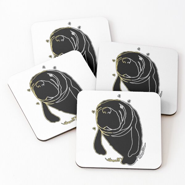 Item preview, Manatee ambidextrous line drawing  designed and sold by orangerinka.