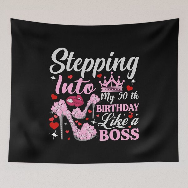 Item preview, Stepping Into My 50th Birthday Like A boss designed and sold by TshirtStoreBD24.