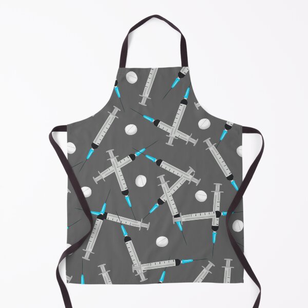Item preview, A lot of medical syringes and white round tablets on a gray background designed and sold by IrinaSenkova.