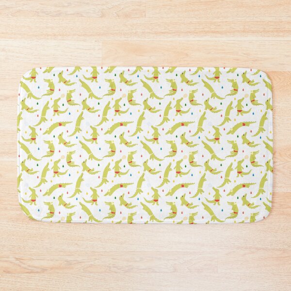 Item preview, Funny  aligators or crocodiles with colorful drops on white background designed and sold by BychkovaEvgenia.