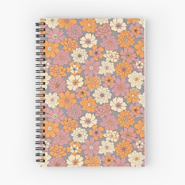 Item preview, Patrón floral de línea retro designed and sold by ToiledeLina.