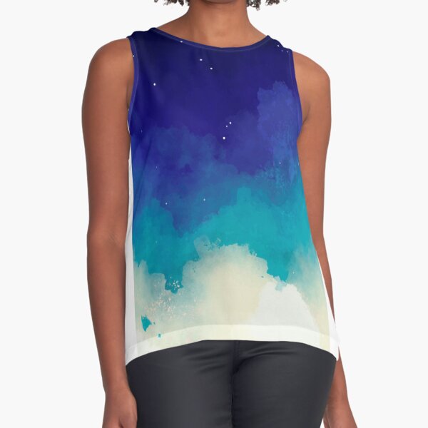 Aperçu de l'œuvre Blue watercolor starry sky background créée et vendue par Shopp' in.