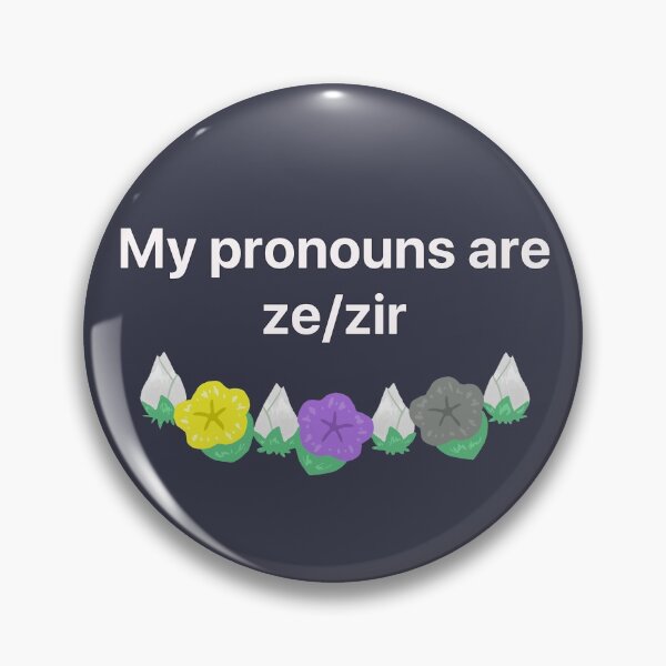 Item preview, Ze/Zir Enby Flower Print designed and sold by Rain Gardens.