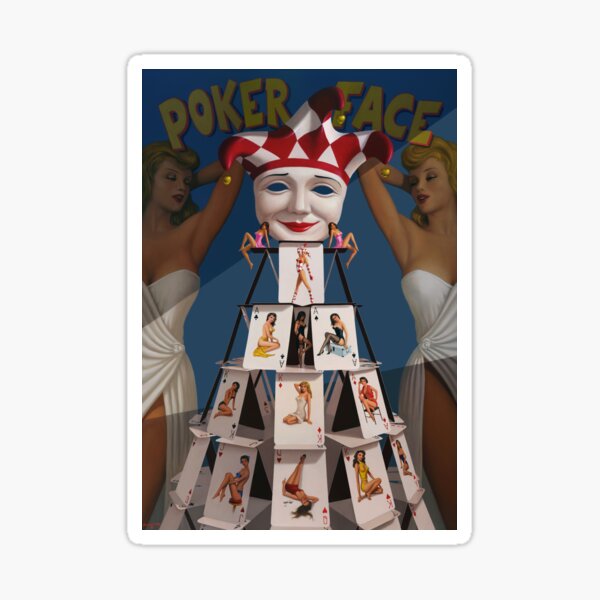 Poker Face Sticker