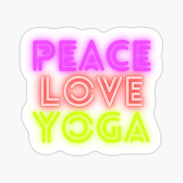 Peace, Love, Yoga Sticker