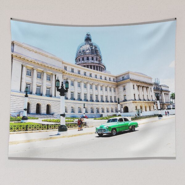 Item preview, Edificio del capitolio de la habana y coche verde designed and sold by Paul Thompson Photography.