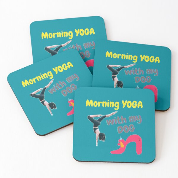 Item preview, Morning Yoga with my Dog designed and sold by lotusbud.