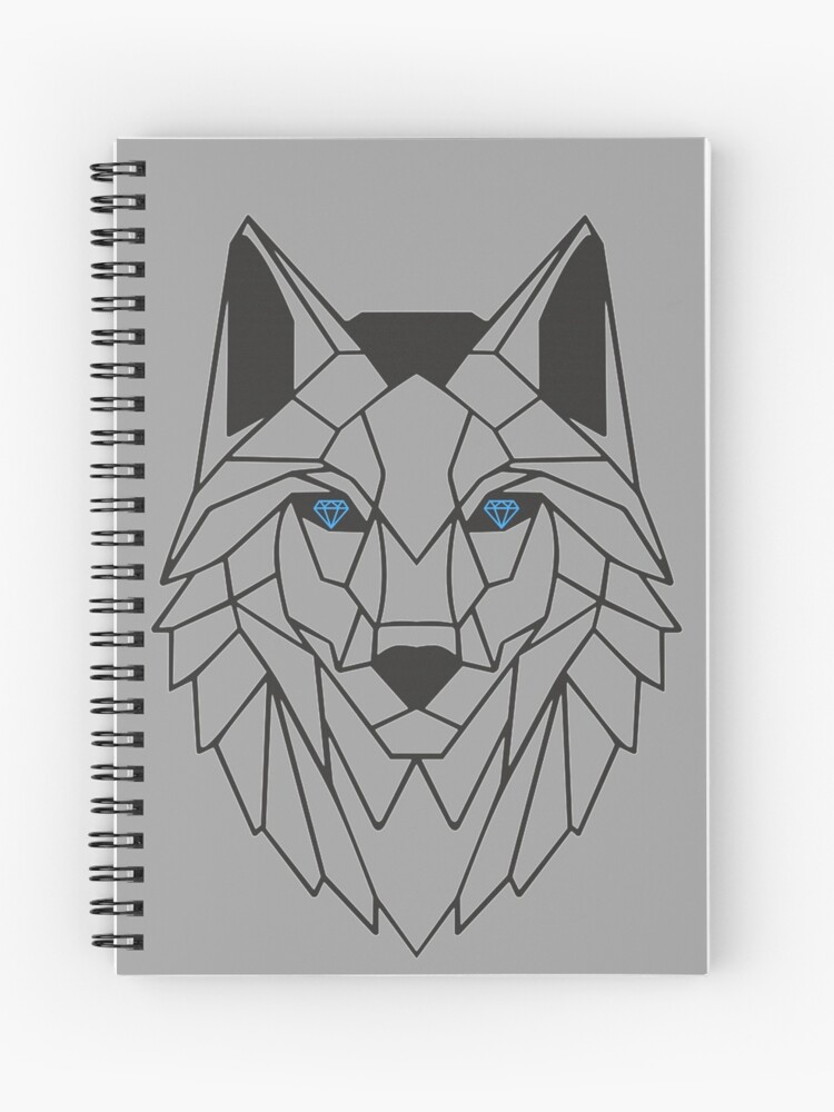 Cuaderno de espiral «Prisma geométrico lobo» de WraithMerch | Redbubble