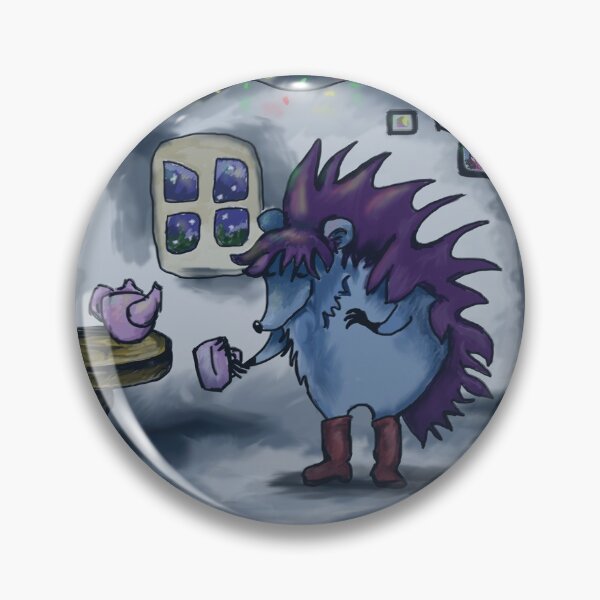 Item preview, hedgehog drinks tea in the house designed and sold by Tanaisia.