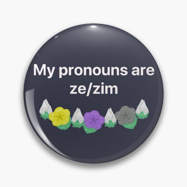 Item preview, Ze/Zim Enby Flower Print designed and sold by Rain Gardens.