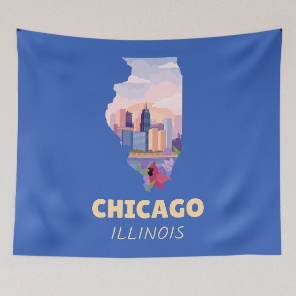 Item preview, Chicago Illinois Map designed and sold by Taumaturgo.