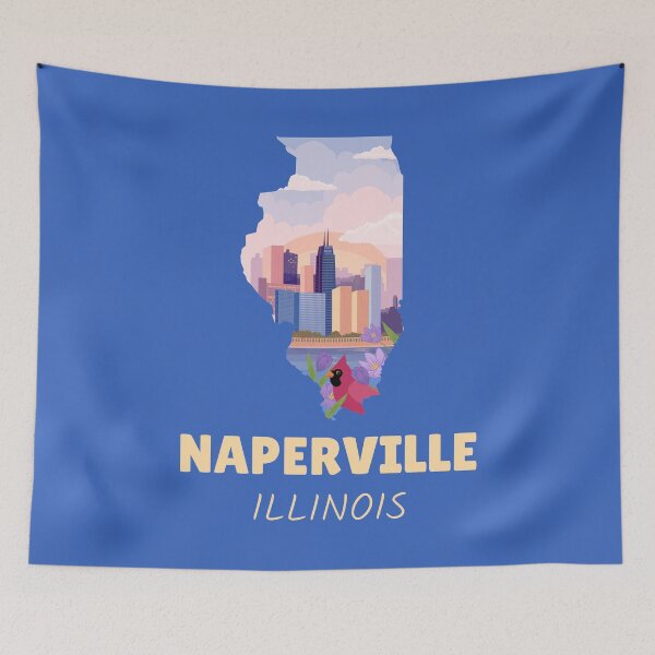 Item preview, Naperville Illinois Map designed and sold by Taumaturgo.